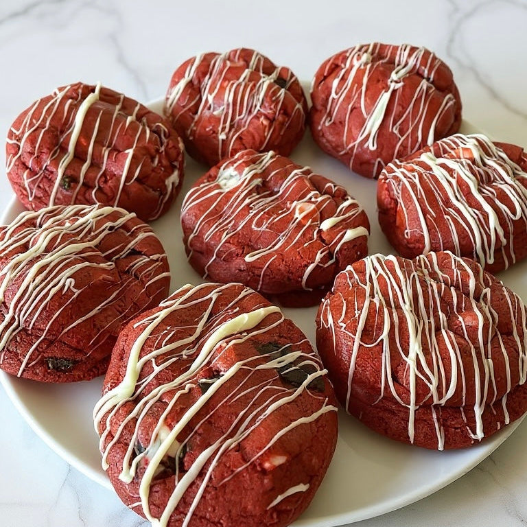 White Chocolate Red Velvet Cookie